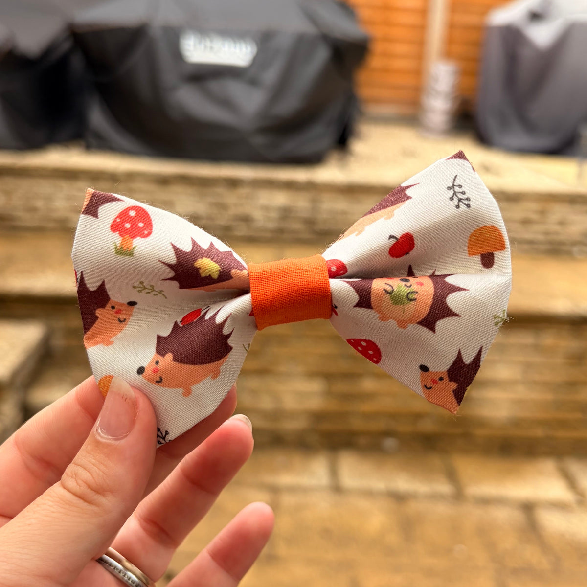 Hedgehog Print Bow