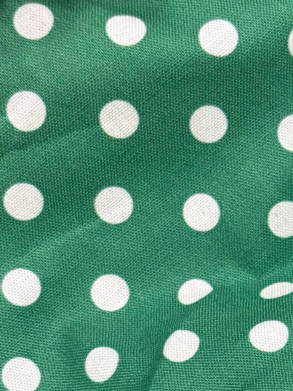 Green Pokadot Scrunchie