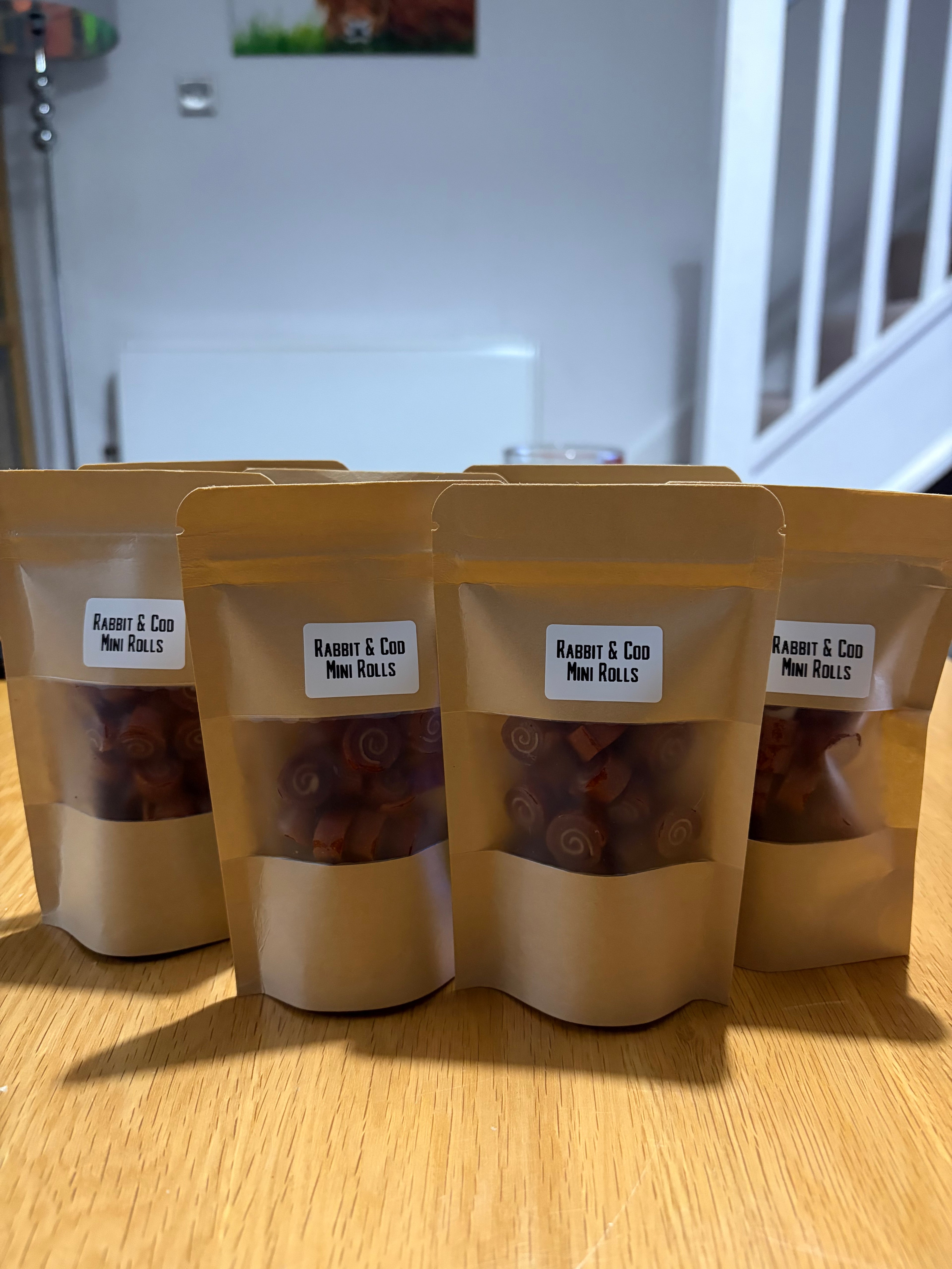 Rabbit & Cod Mini Training Rolls